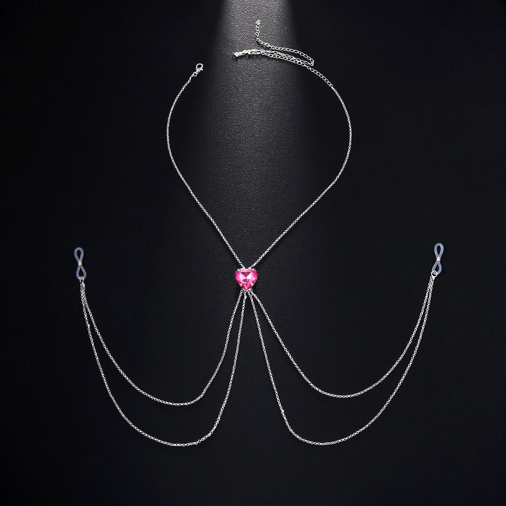 fashion heart tassel necklace niche premium   body