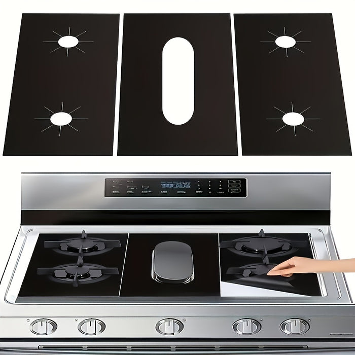 3pcs   gas stove mat gas stove protector lid gas stove