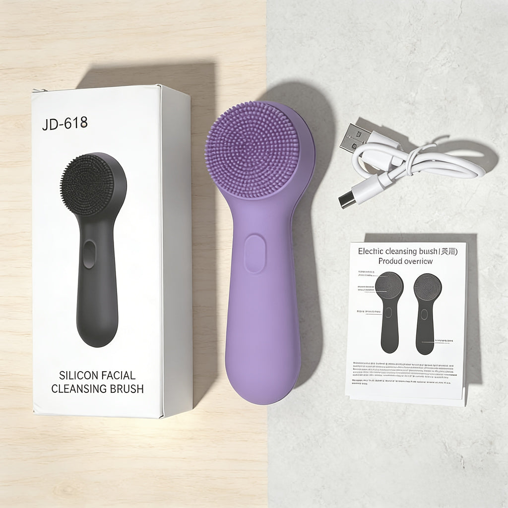 silicone facial cleansing brush electric face scrubber