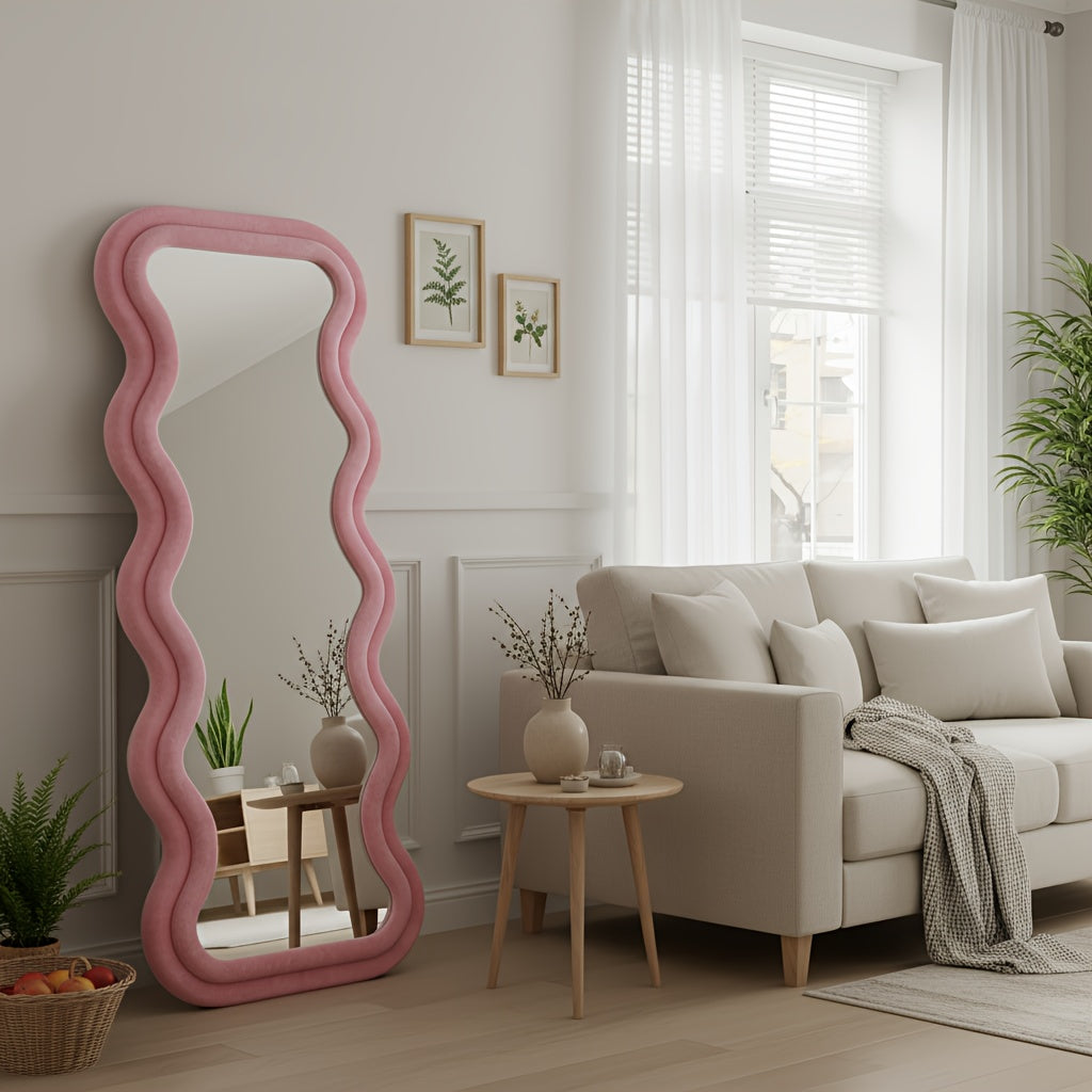standing mirror suitable nursery   shatterproof