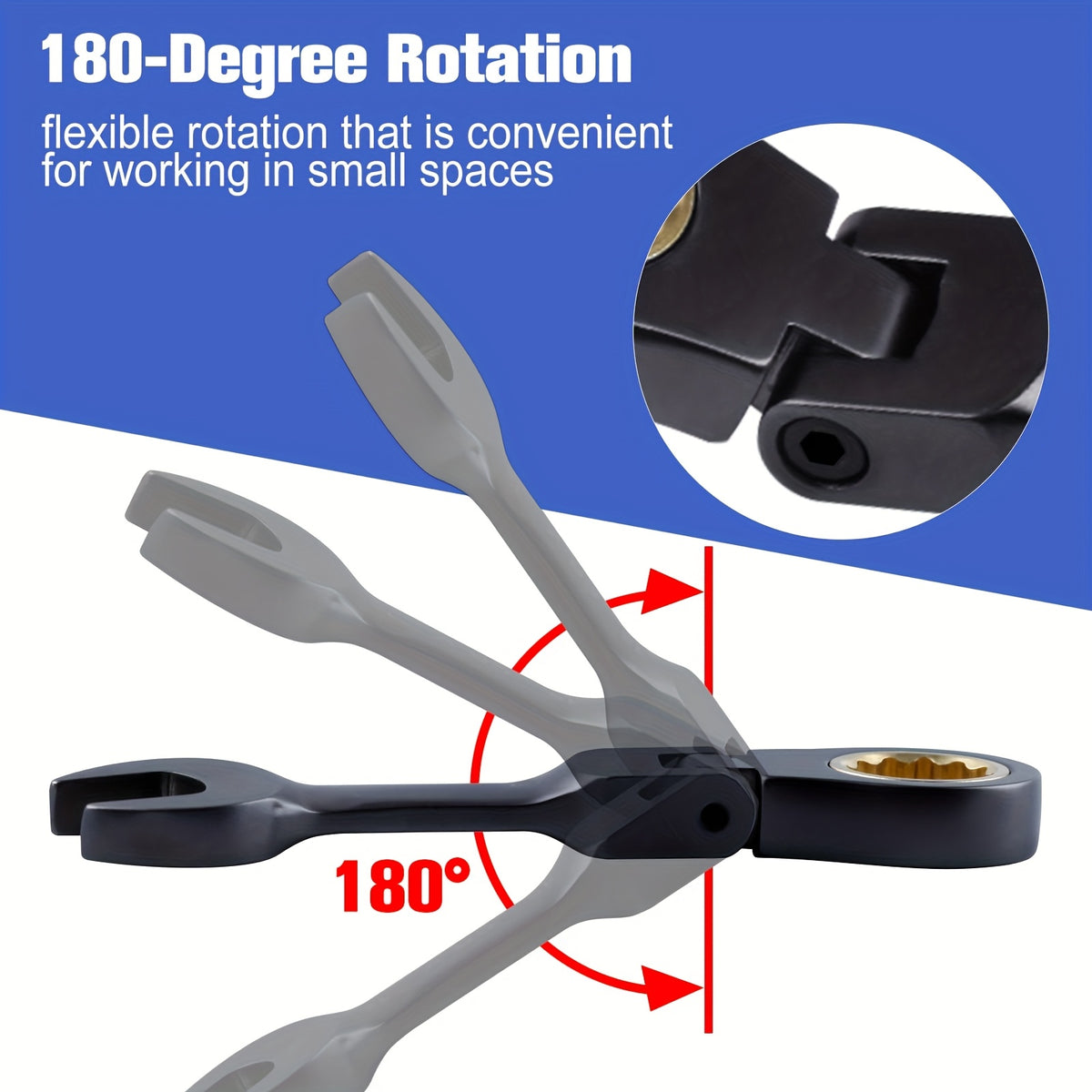8pcs set scratching head short ratchet combination wrench
