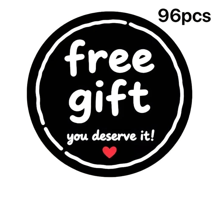 96pcs compatible stickers   text round border heart