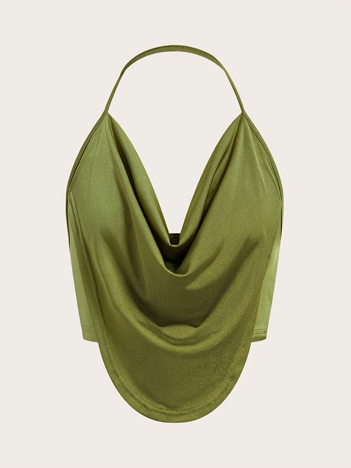 womens stylish halter backless tank top | temu Temu