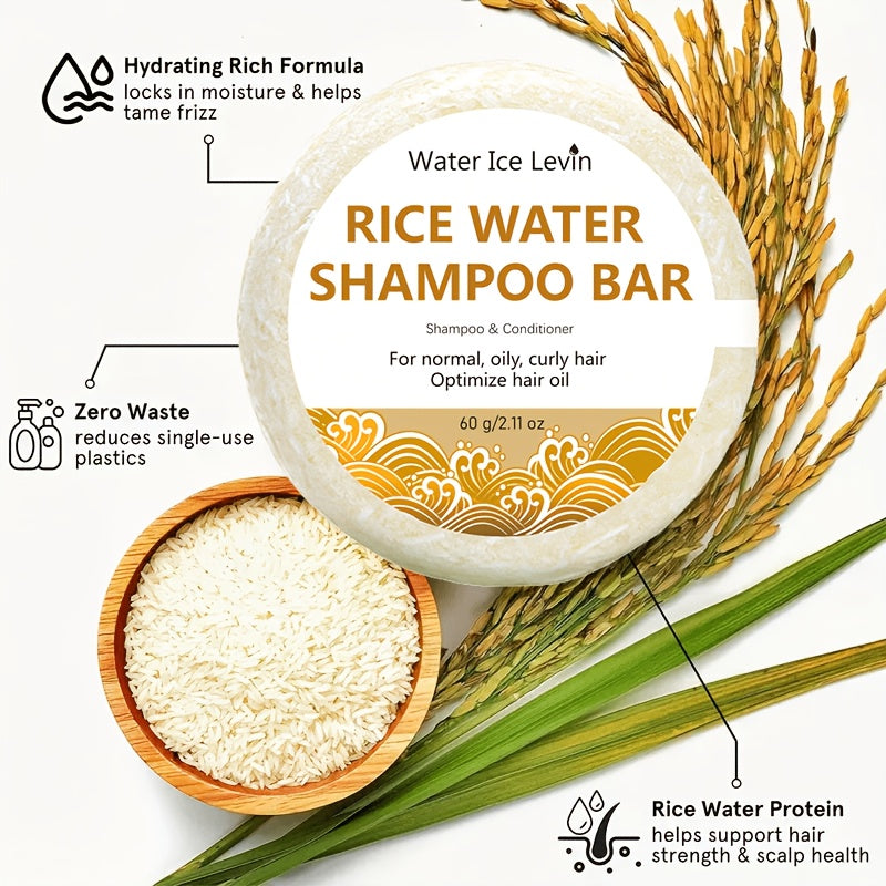 60g rice water shampoo bar 2 in 1 hair shampoo conditioner