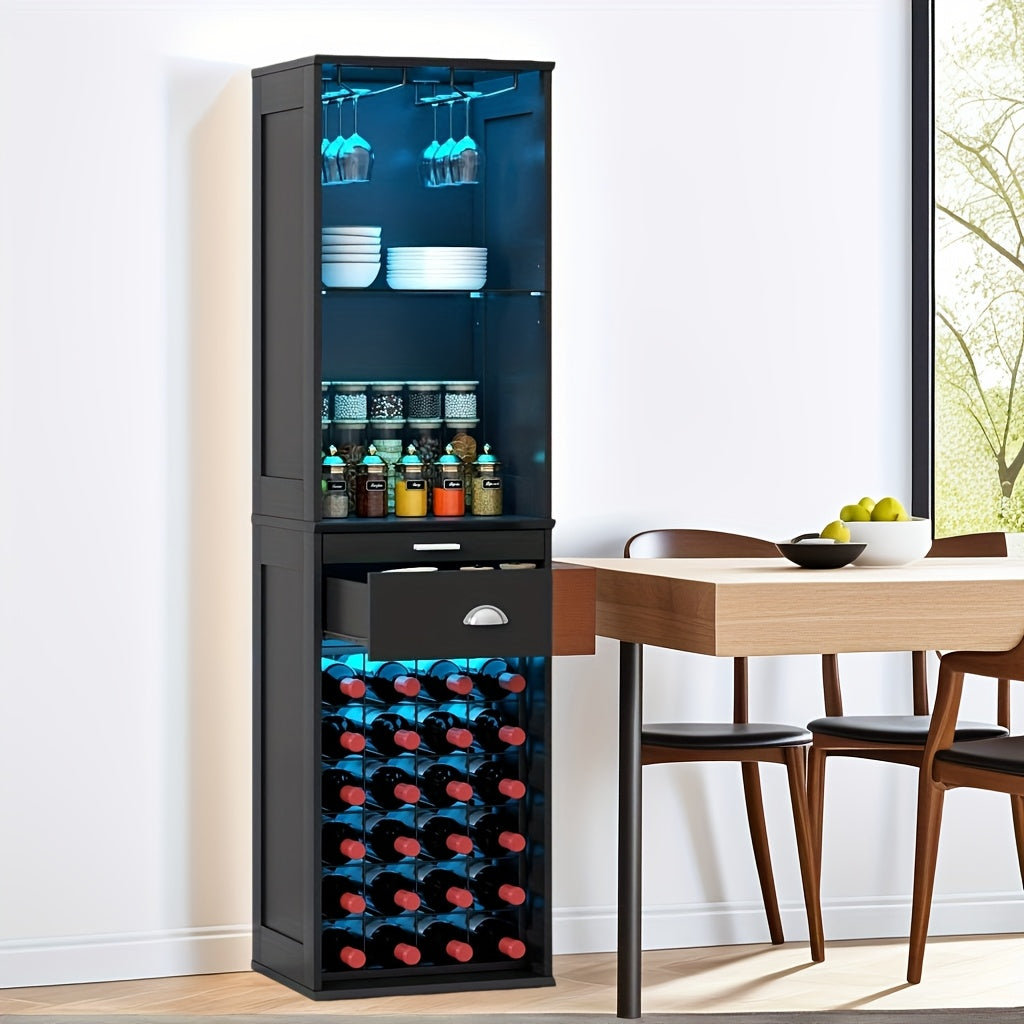 bar cabinet wine cabinet led lights glass racks home coffee