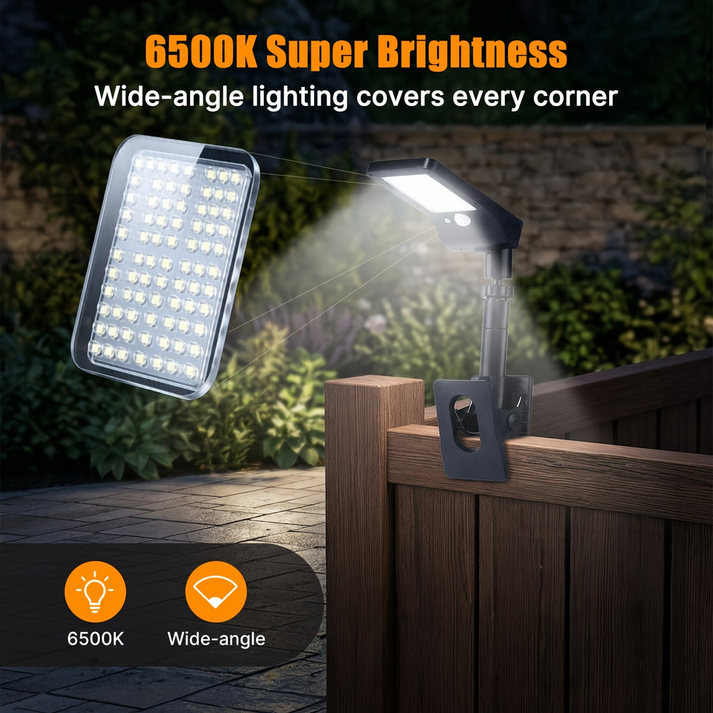 2pcs clip solar street lights solar wall lamp outdoor