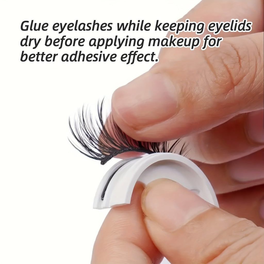 3 pairs reusable self   false eyelashes wearing tools