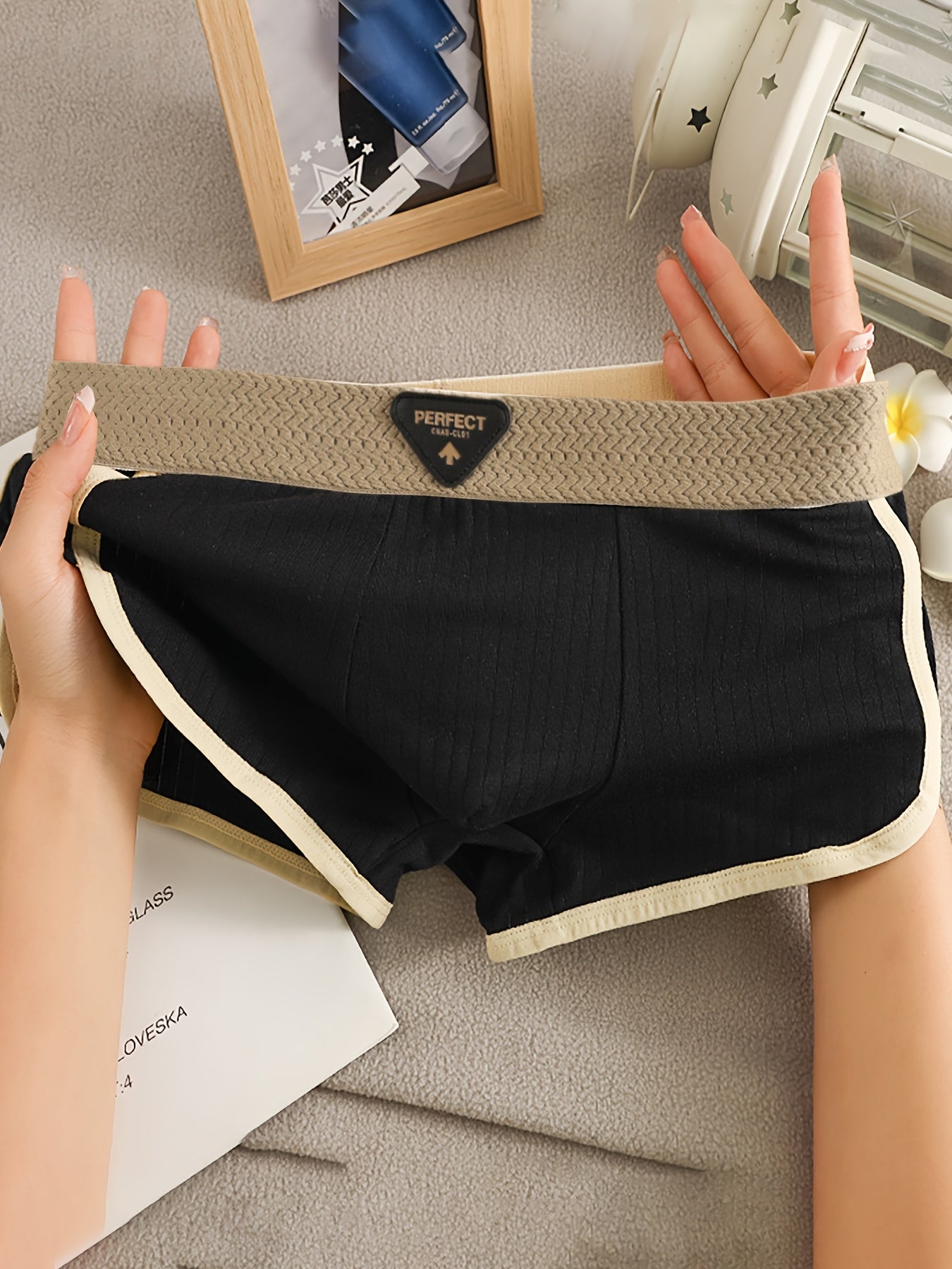 3pcs men   s underwear ribbed striped casual boxer briefs