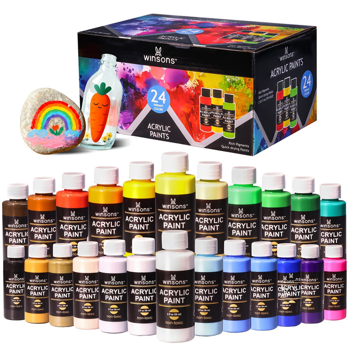 acrylic paint   colors 2fl oz 59ml per bottle