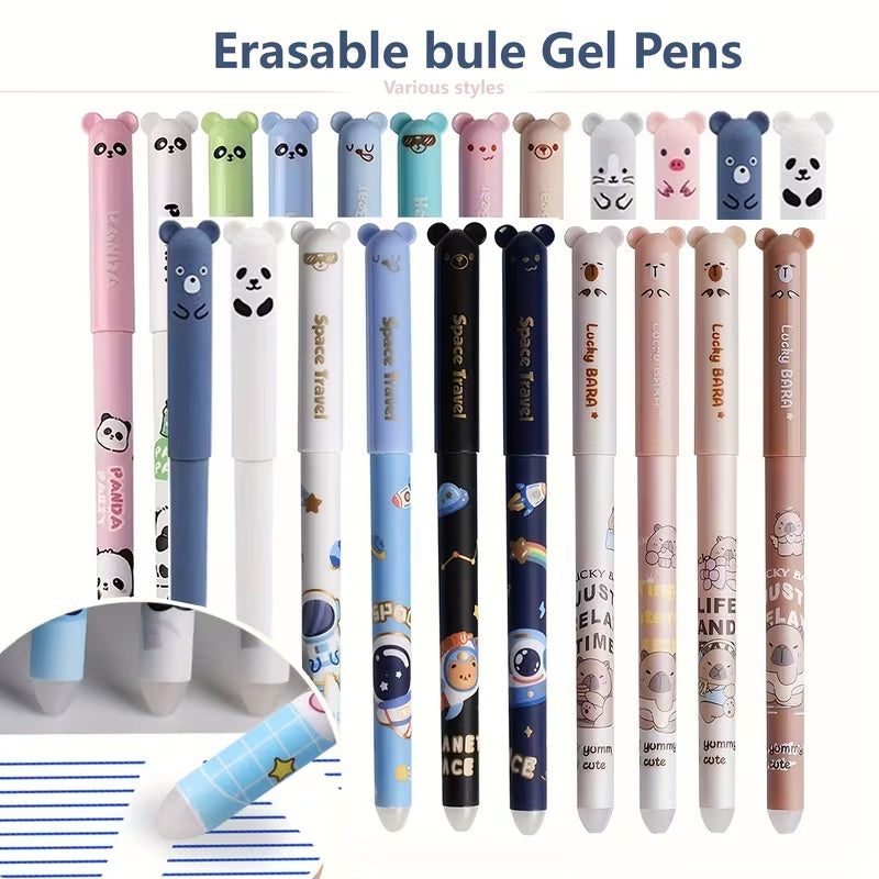 random 12pcs animal shaped erasable gel pen set 0 5mm fine