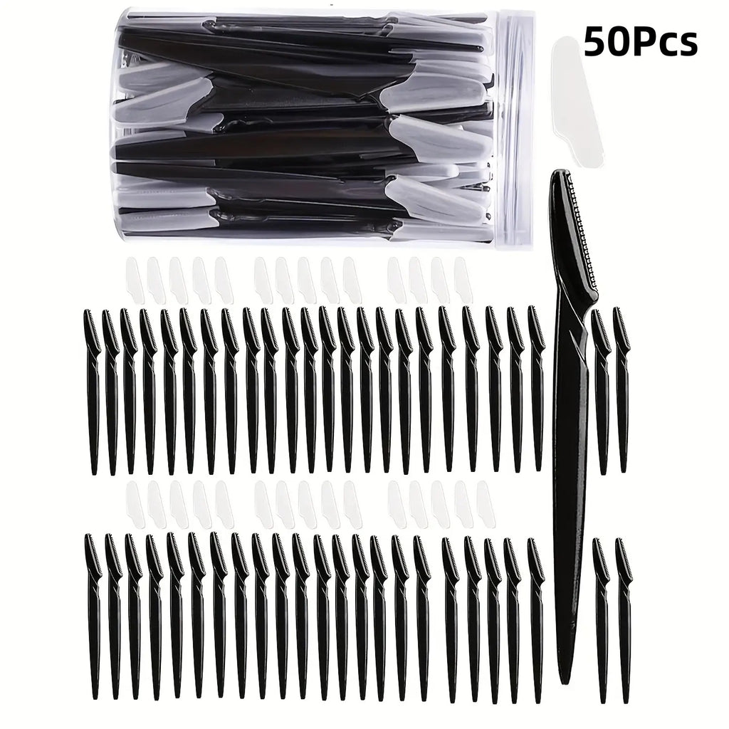 50pcs pack non irritating stainless steel facial razor