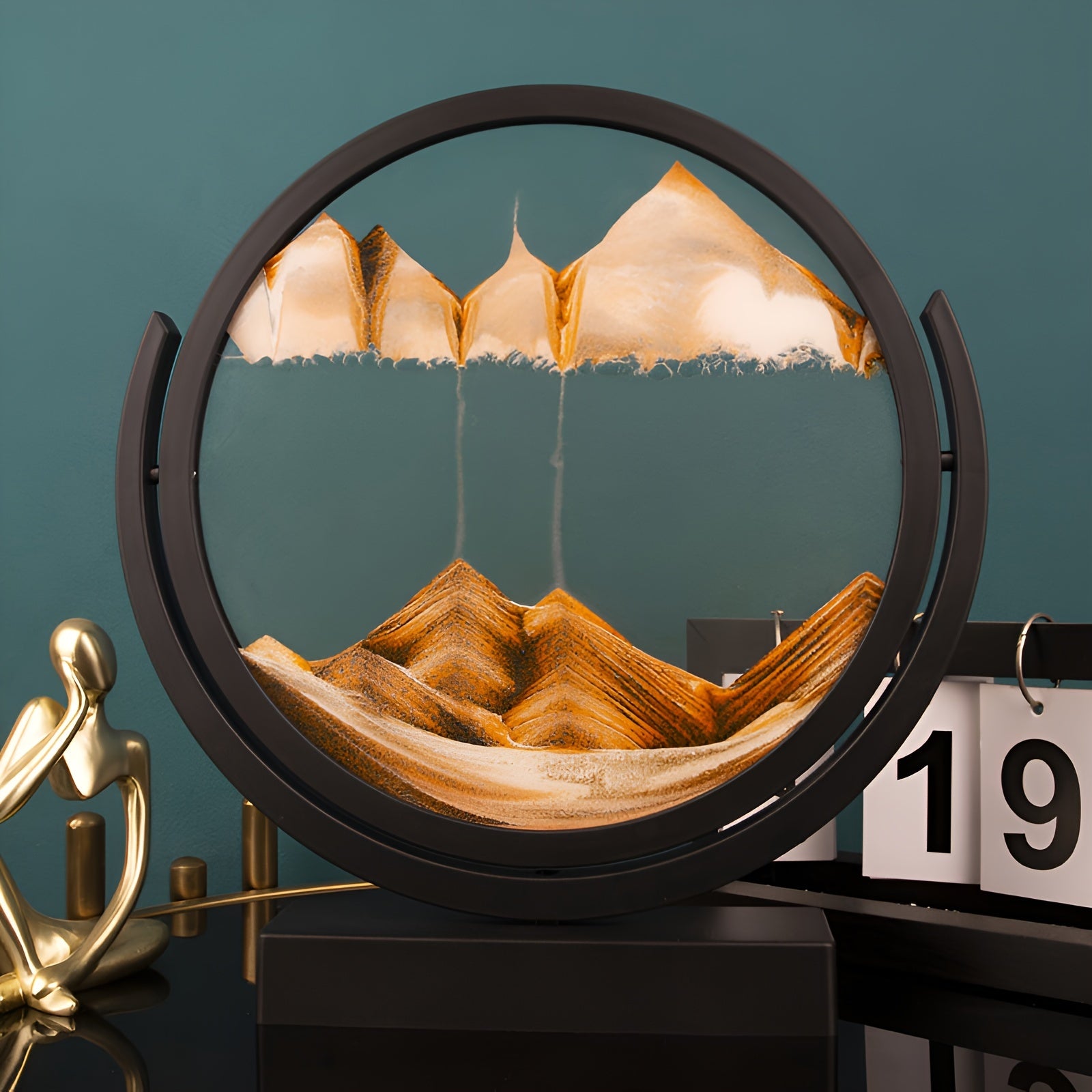 3d flowing sand painting living room hourglass glass