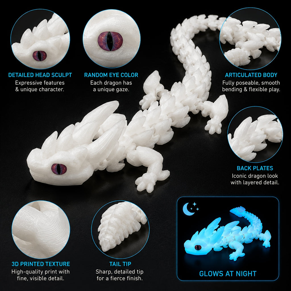 2 4pcs set glow in   dragon egg set 3d printed