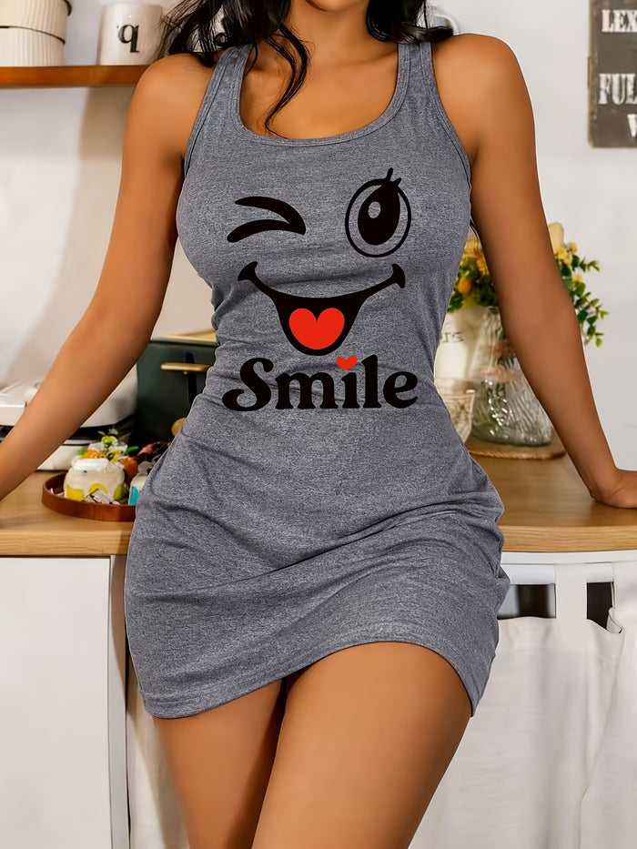 womens   print nightdress sleeveless