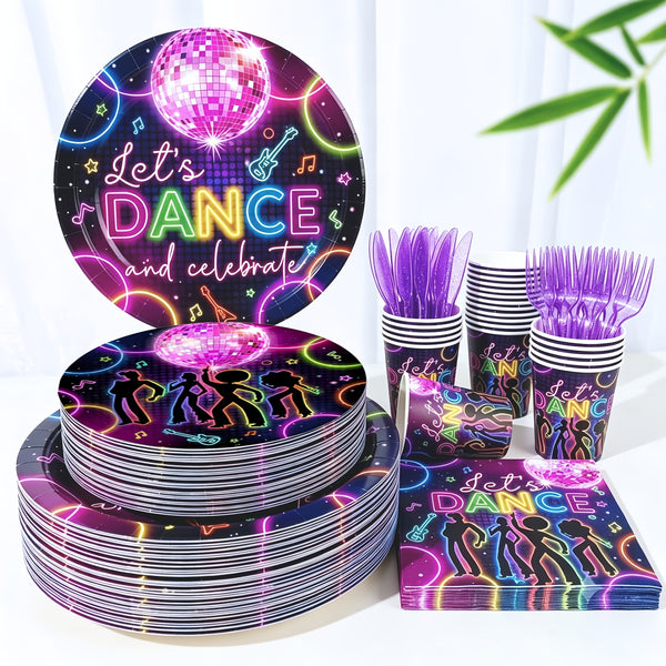 120pcs pcs retro disco party tableware set suitable 20