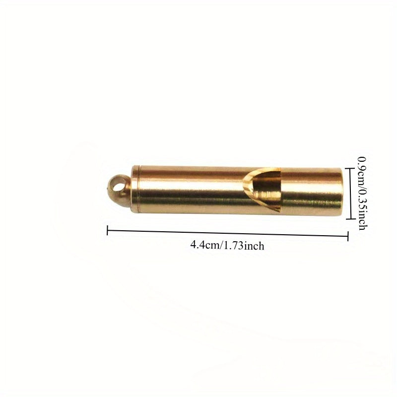 2 loud emergency survival whistles heavy duty golden