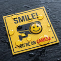 1pc smile monitoring reminder sticker security camera