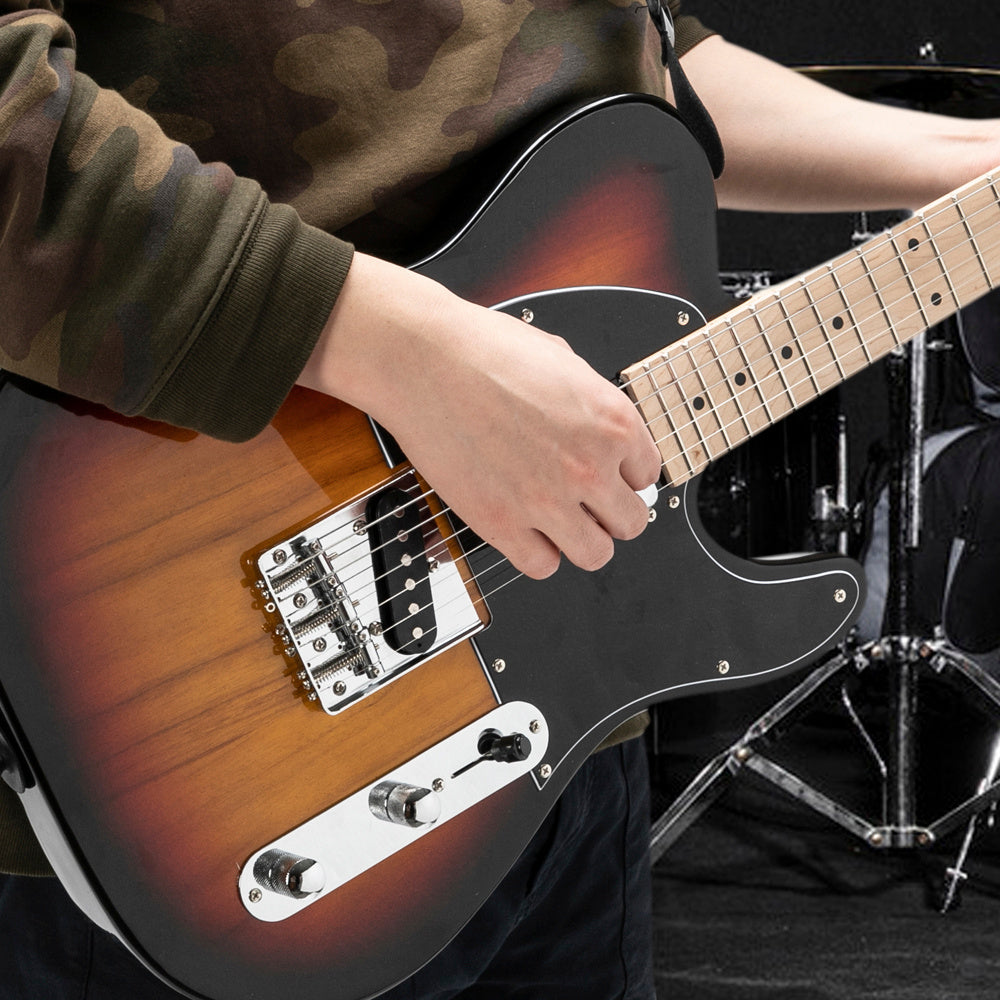 maple fingerboard dtl electric guitar   pickup sunset color