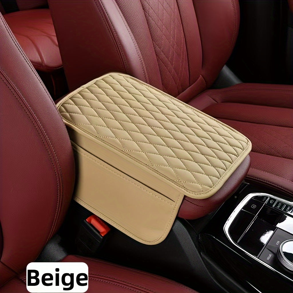 car armrest box mat pu leather storage pad multiple colors
