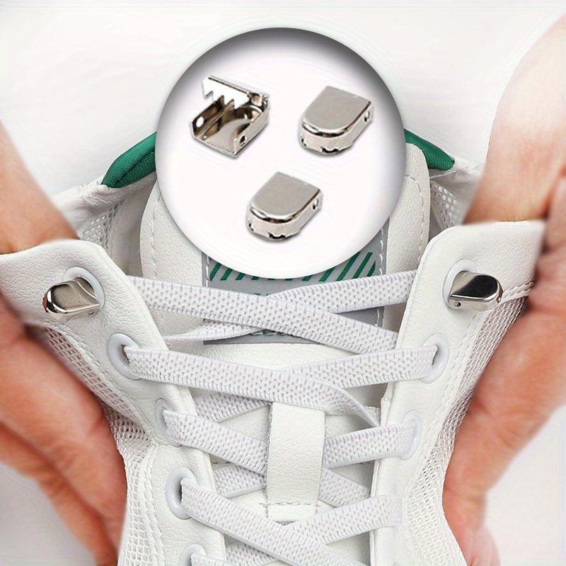 no tie elastic shoe laces sneakers stretchy polyester