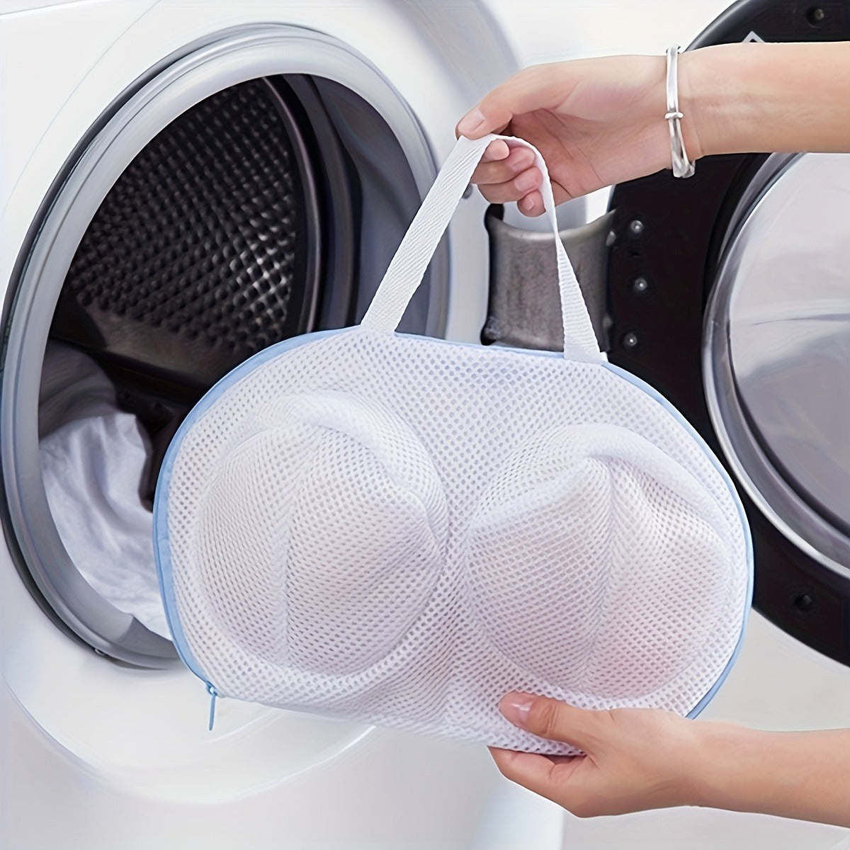 2pcs 3d bra laundry bag handle anti deformation mesh wash