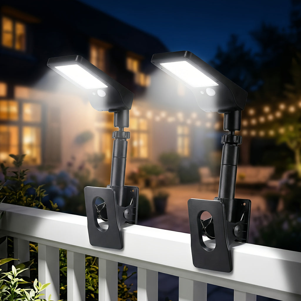 2pcs clip solar street lights solar wall lamp outdoor