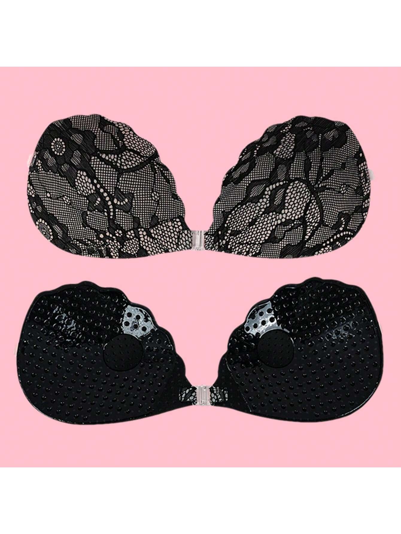 1 pair lace stick bras gathered push bras invisible self