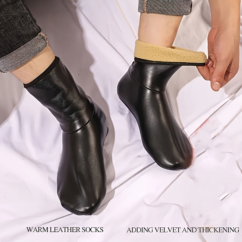 1 pair mens womens warm socks winter thickened velvet socks
