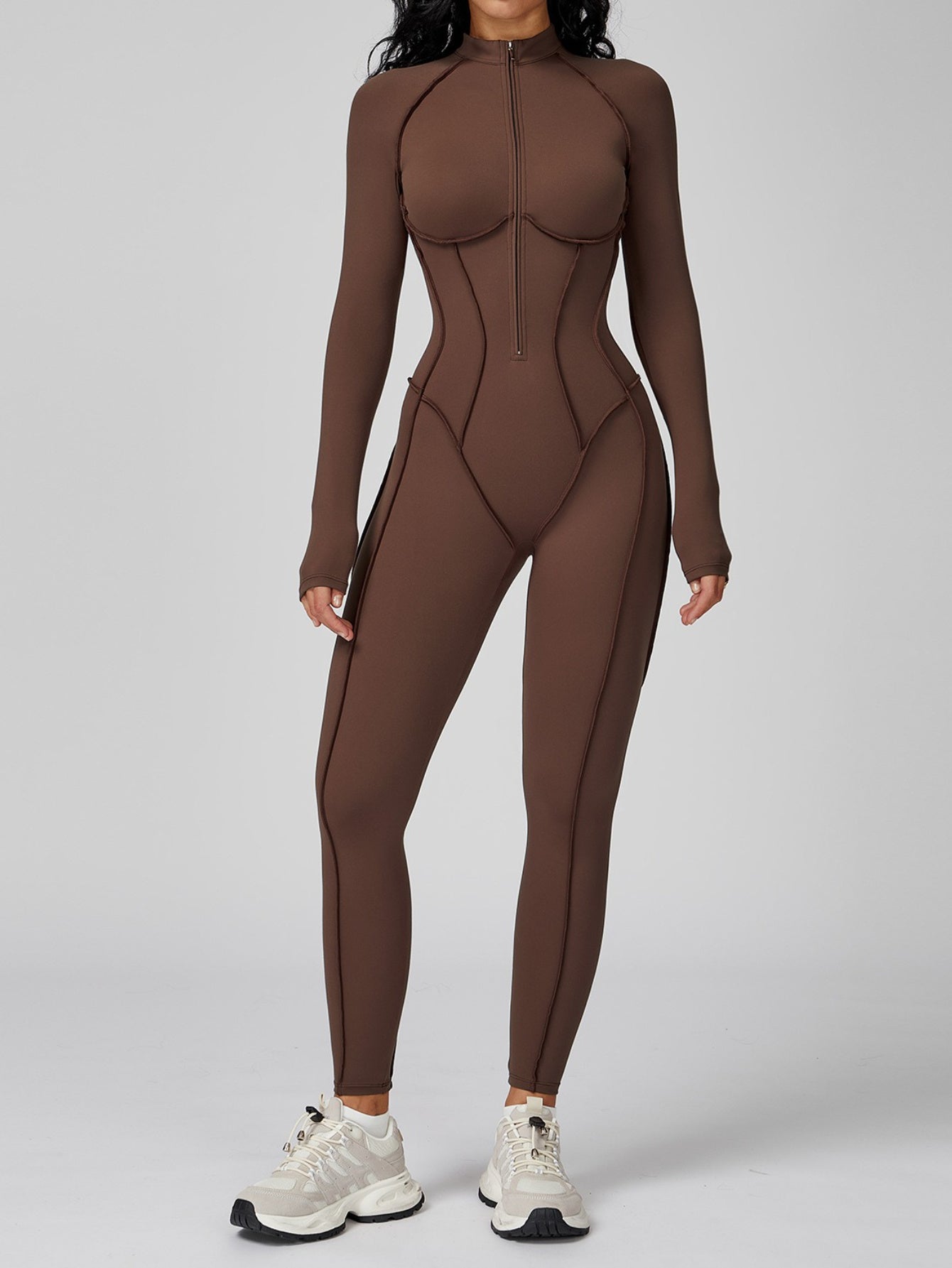 halloween party must womens unitard color block stand collar