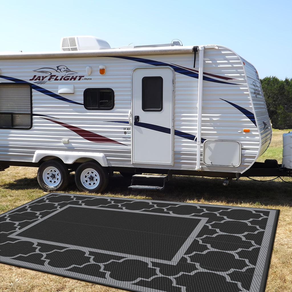 outdoor mat reversible plastic straw camping mat patio deck
