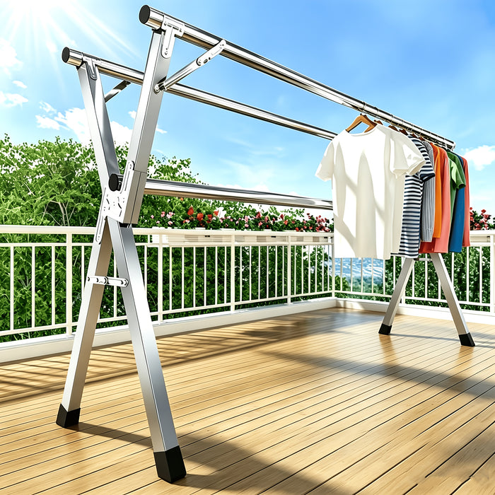 foldable clothes drying rack suitable indoor outdoor use