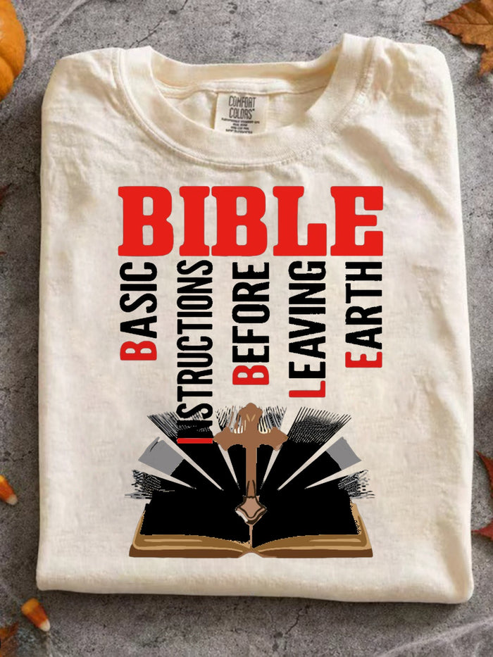 mens t shirt soft breathable design vibrant bible cross