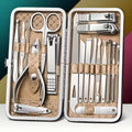 golden 19pcs set classic   manicure pedicure tool set