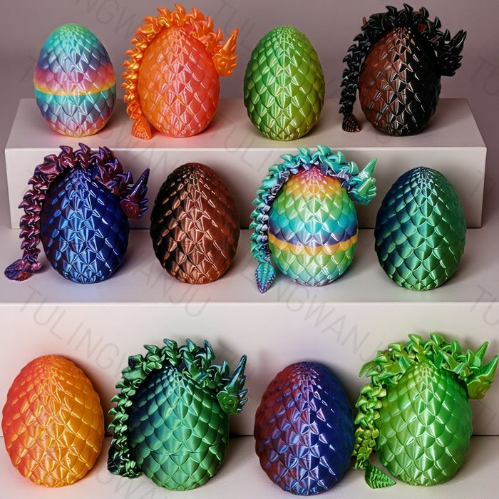 40pcs 3d printed dragon egg set decorative sculptures