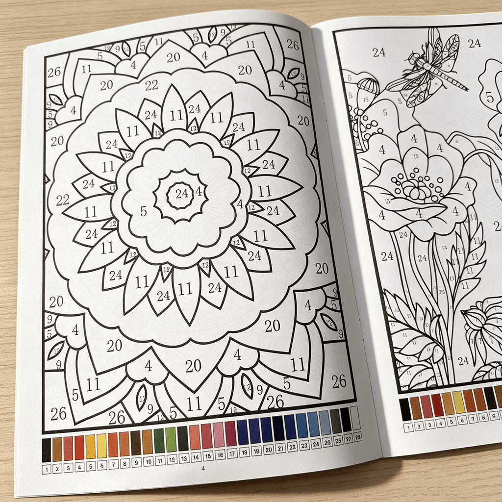 color   book   relaxing mandala floral
