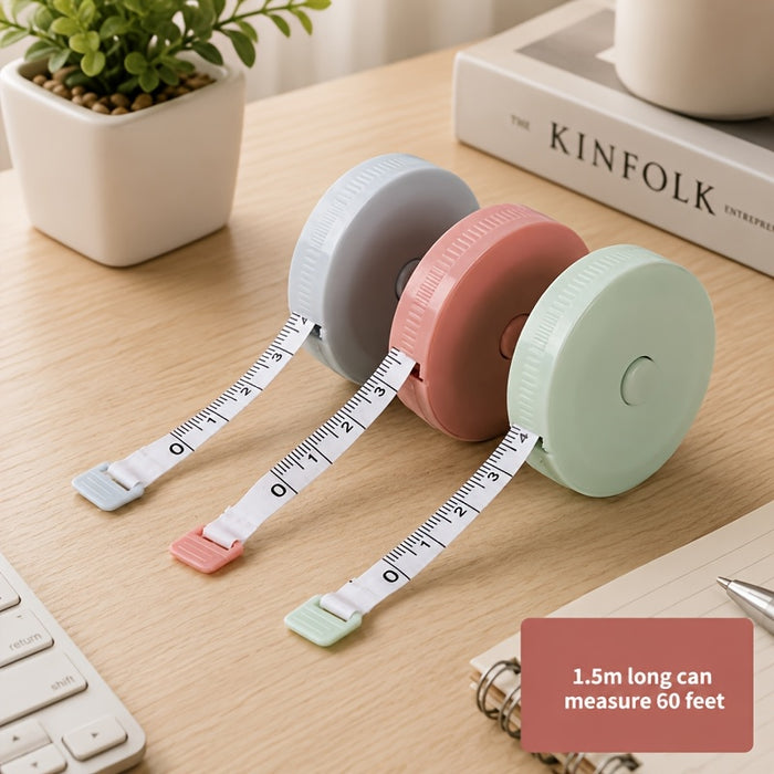 2pcs set automatic retractable tape measure soft ruler iron