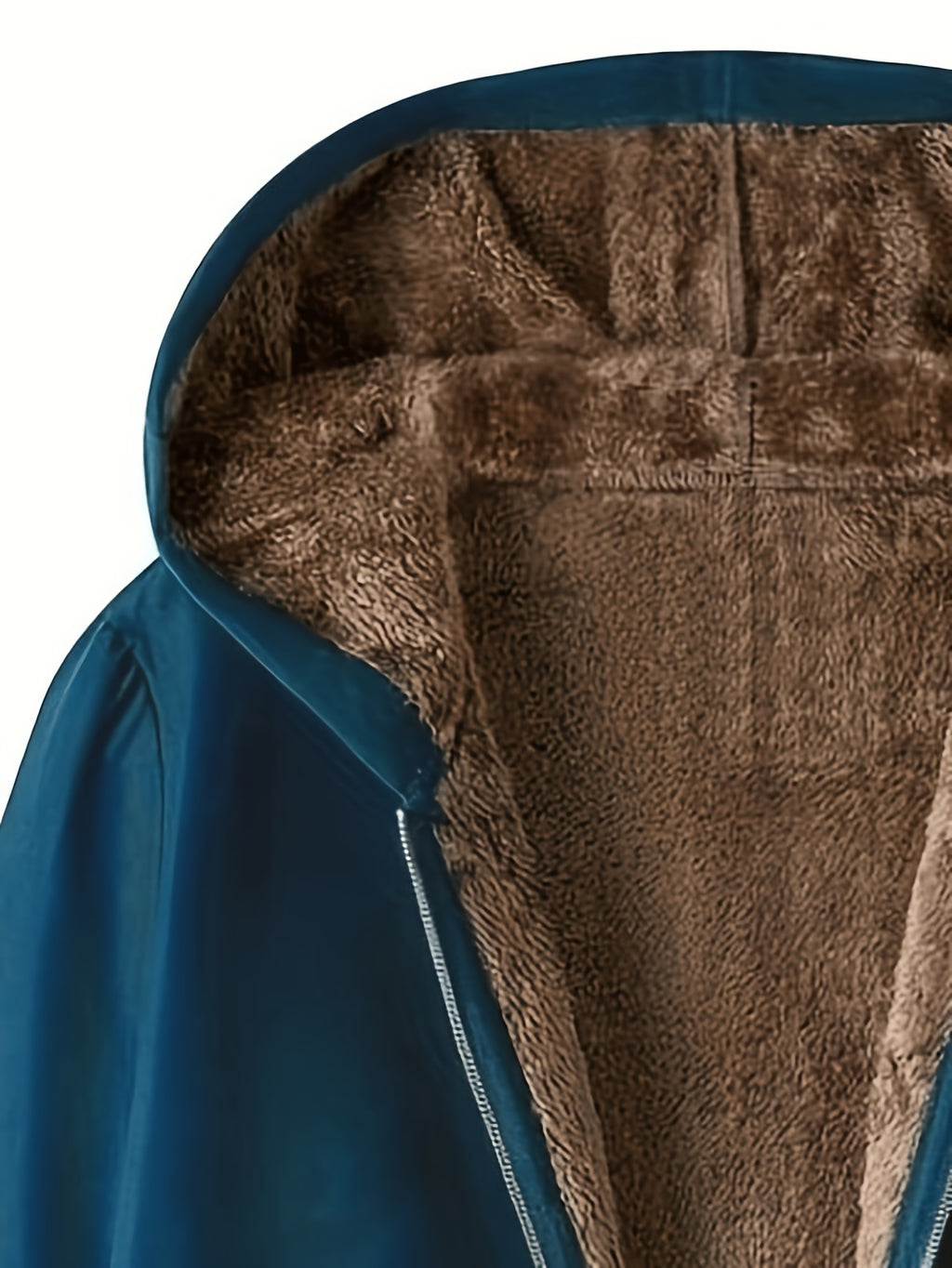 solid color thermal lined hooded jacket autumn