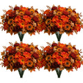 6 bunches outdoor artificial autumn flowers holiday