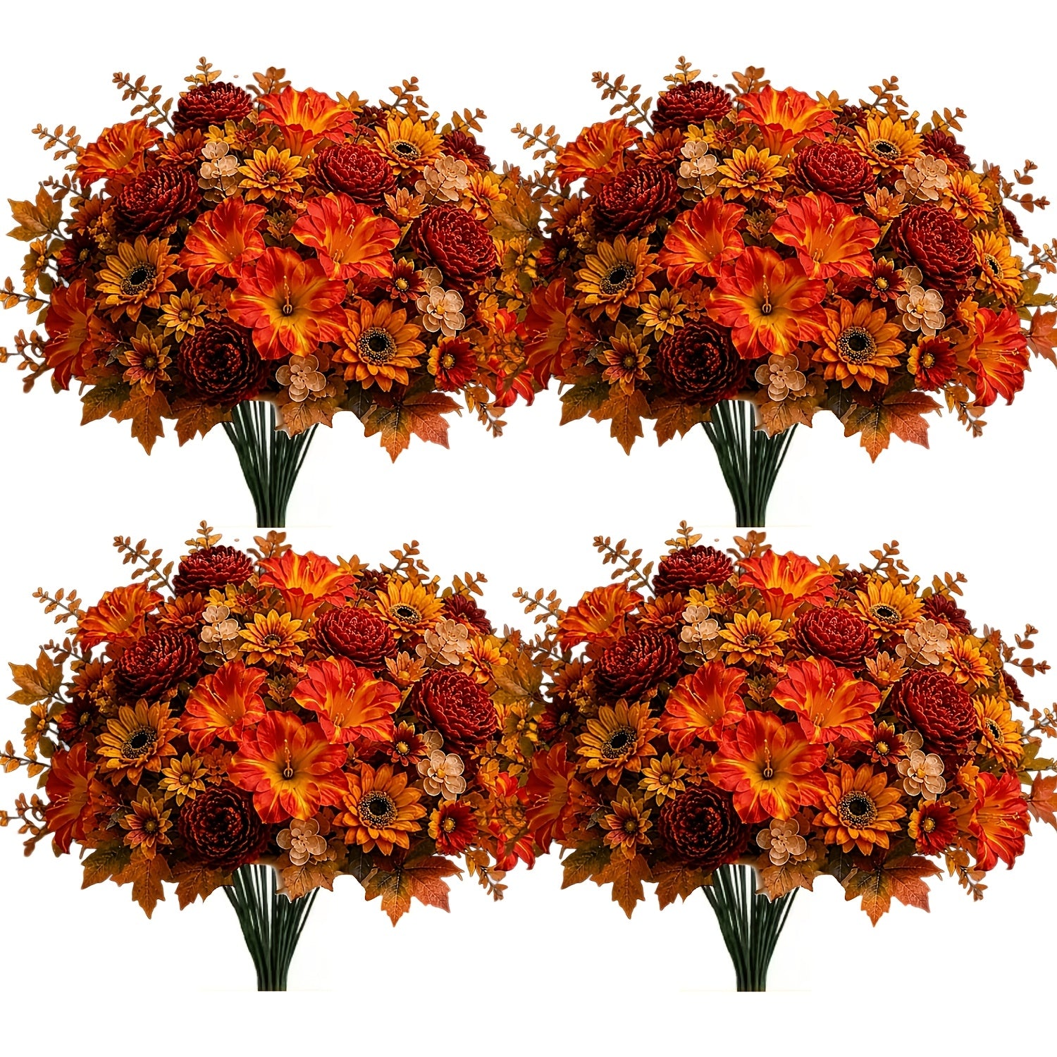 6 bunches outdoor artificial autumn flowers holiday