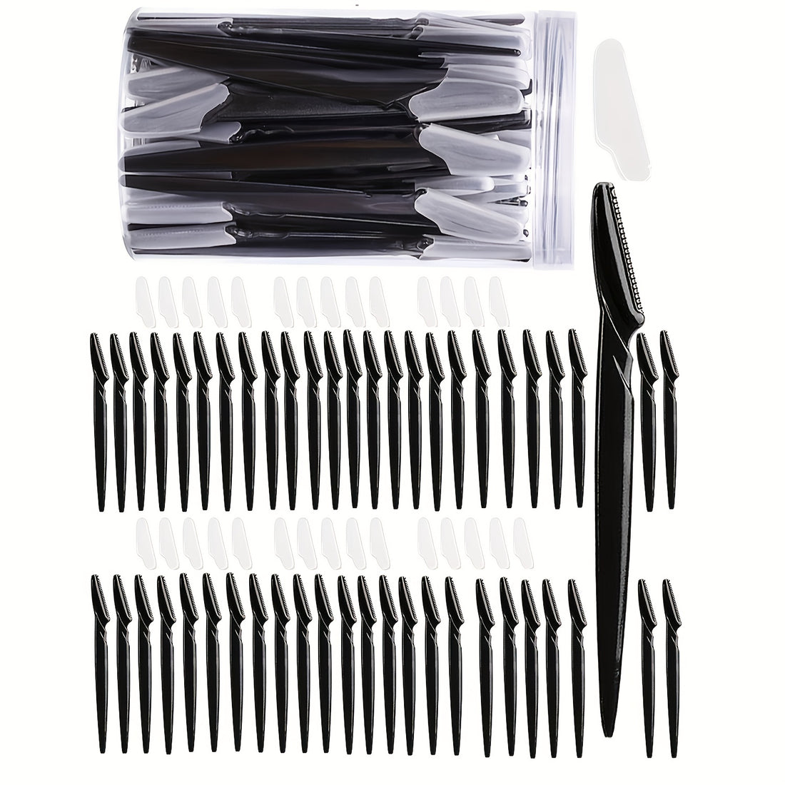 50pcs pack non irritating stainless steel facial razor