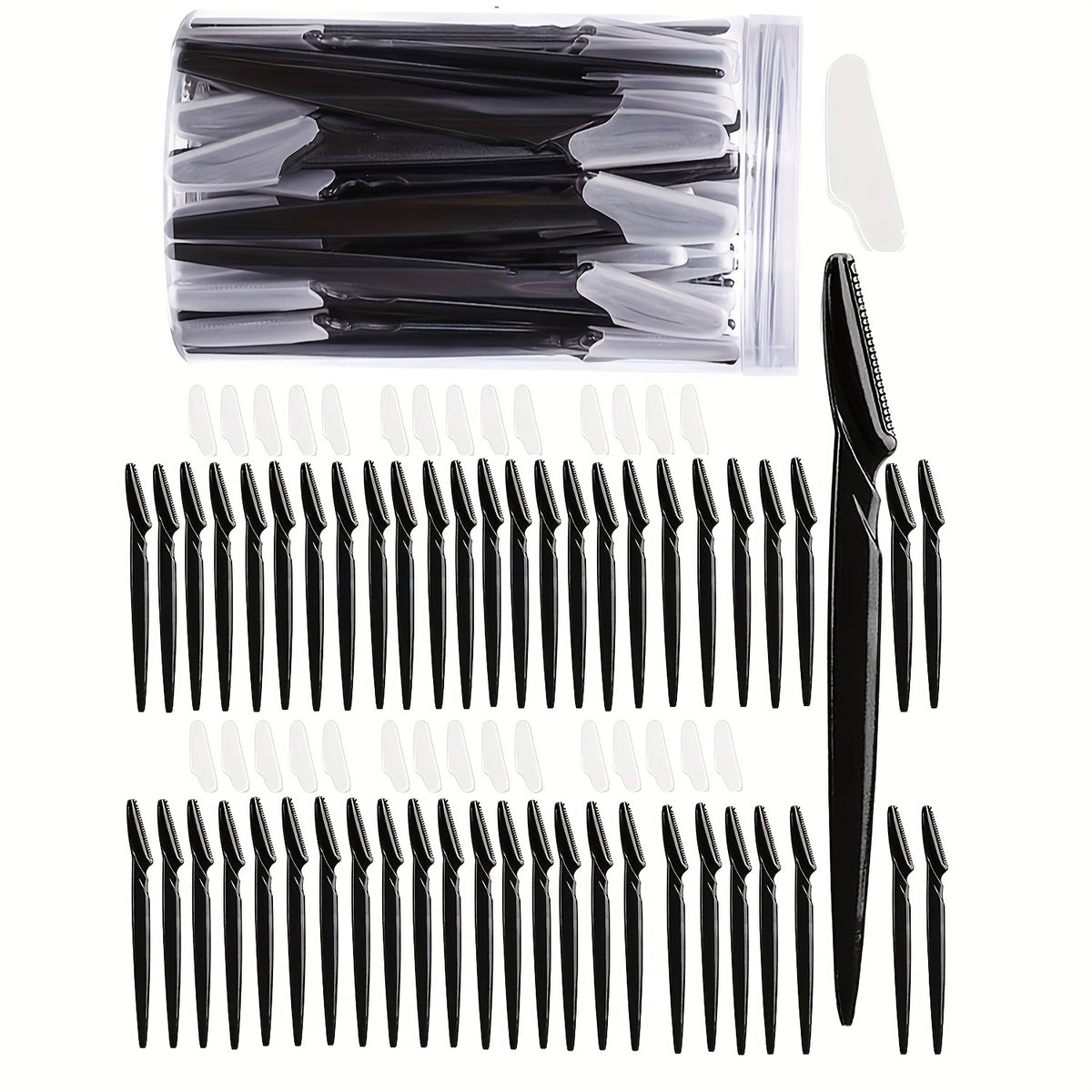 50pcs pack non irritating stainless steel facial razor
