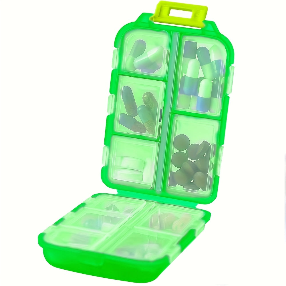 1 pack travel pill organizer 10 compartment pill case