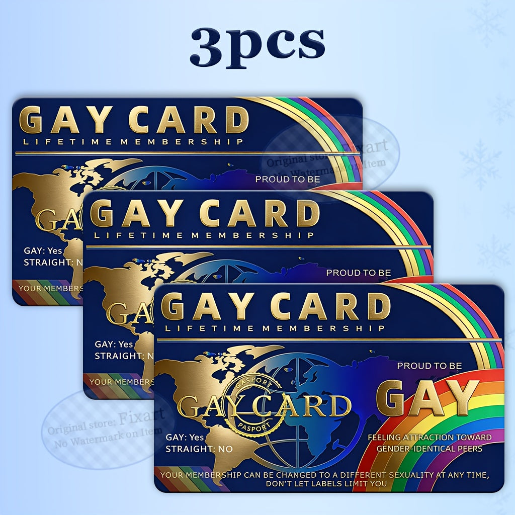 1 3pcs   pride   membership card