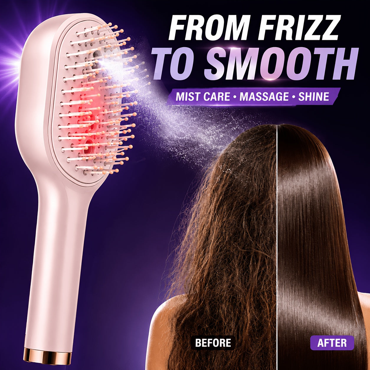 portable usb rechargeable electric scalp massager comb