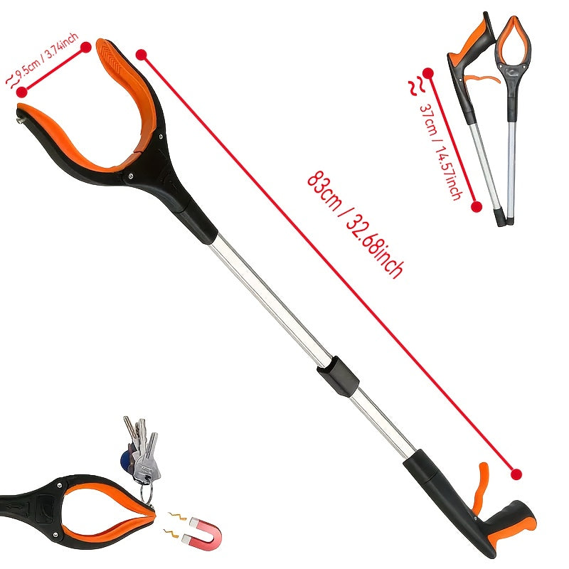 folding extra long grabber reacher tool rotating   strong