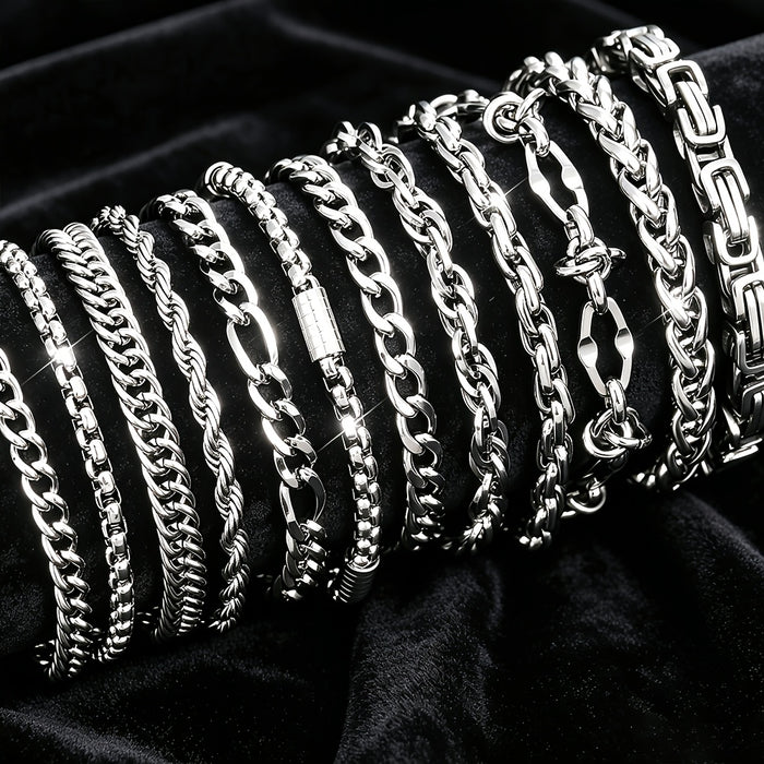 random 6pcs mens 304 304 stainless steel hip hop chunky