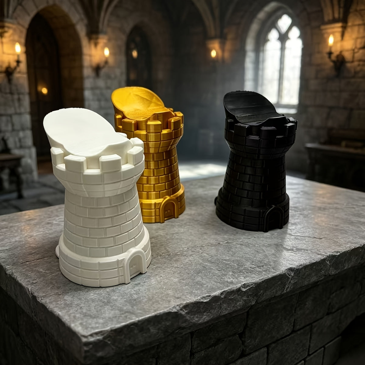 castle shaped game controller storage stand creative desktop