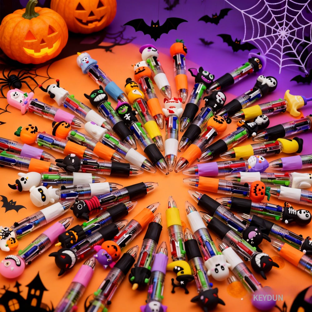 14pcs random color halloween cartoon mini 4 in 1 pens ideal