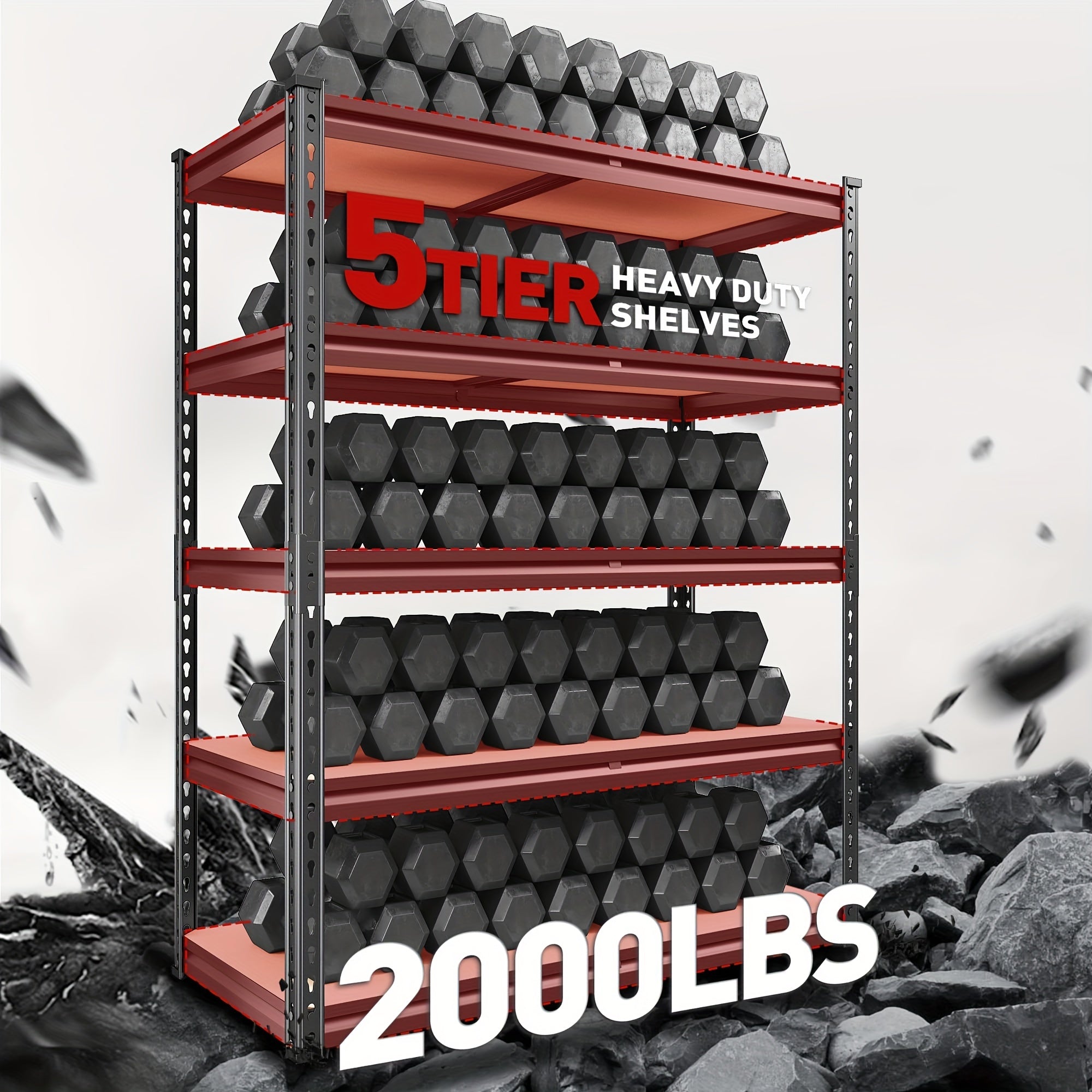 2000lbs garage shelving storage shelves heavy duty shelving