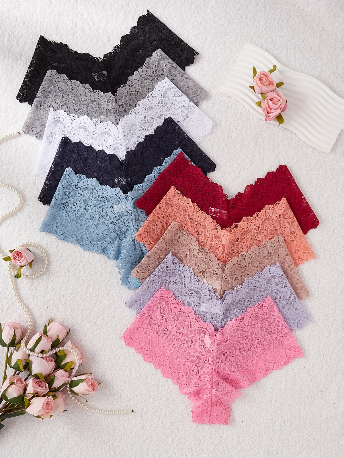 10pcs womens lace   briefs | temu Temu